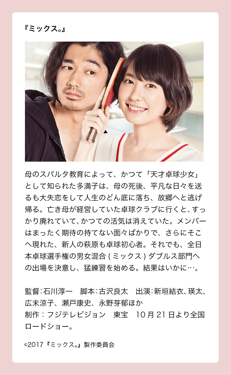 出演作品：『ミックス。』