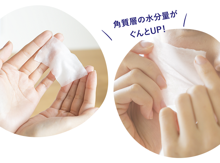 角質層の水分量がぐんとUP！