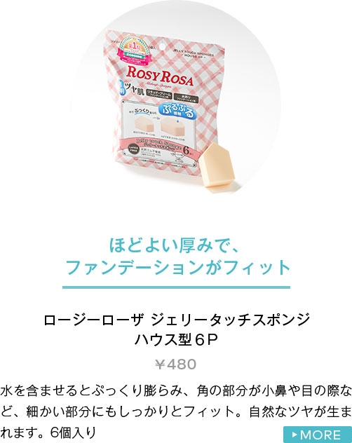 ロージーローザ ジェリータッチスポンジ ハウス型６P