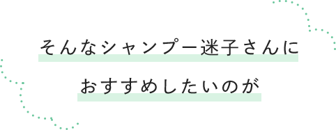 そんなシャンプー迷子さんにおすすめしたいのが