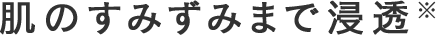 肌のすみずみまで浸透※