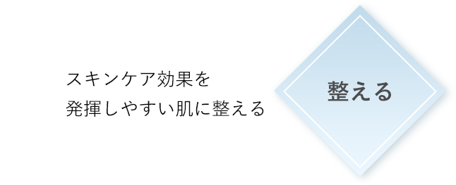 「整える」スキンケア効果を発揮しやすい肌に整える