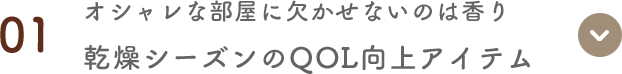 01 オシャレな部屋に欠かせないのは香り 乾燥シーズンのQOL向上アイテム