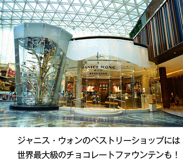 ジャニス・ウォンのペストリーショップには世界最大級のチョコレートファウンテンも！