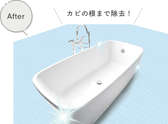 After. カビの根まで除去！