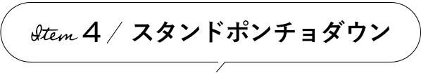 スタンドポンチョダウン