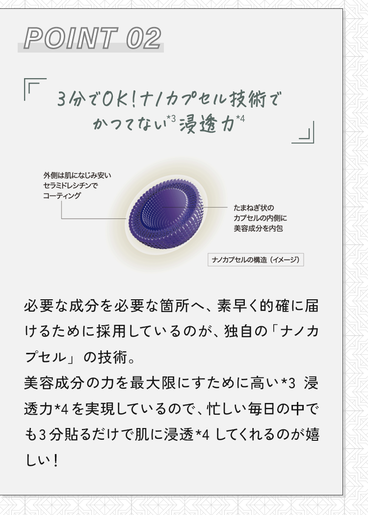 3分でOK！+1カプセル技術でかつてない”浸透が