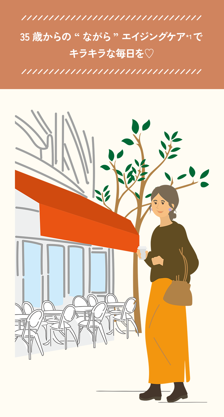 35歳からの“ながら”エイジングケア*1でキラキラな毎日を♥