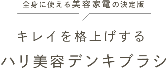 全身に使える美容家電の決定版 キレイを格上げするハリ美容デンキブラシ