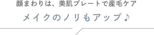 顔まわりは、美肌プレートで産毛ケア メイクのノリもアップ♪