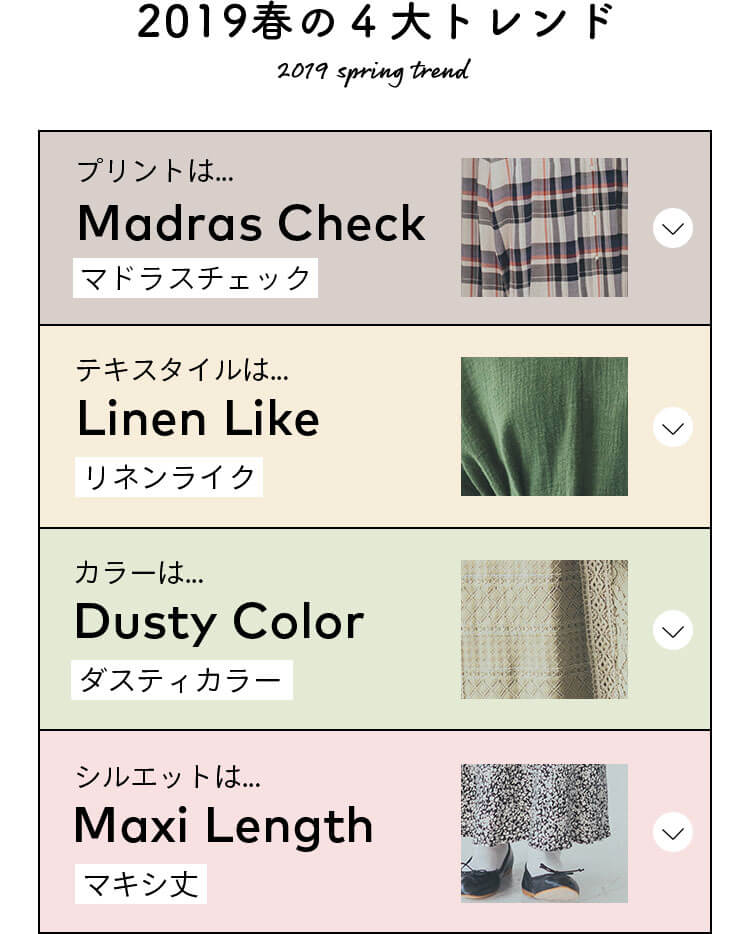 2019春の４大トレンド