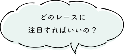 どのレースに注目すればいいの？