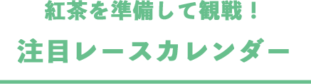 紅茶を準備して観戦！注目レースカレンダー