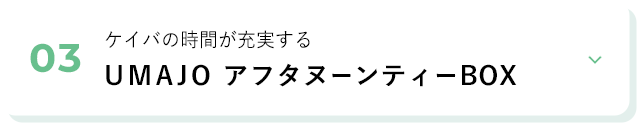 03 ケイバの時間が充実する UMAJO アフタヌーンティーBOX