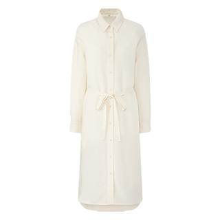 リネンブレンドシャツワンピース