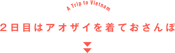 2日目はアオザイを着ておさんぽ