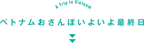 ベトナムおさんぽいよいよ最終日